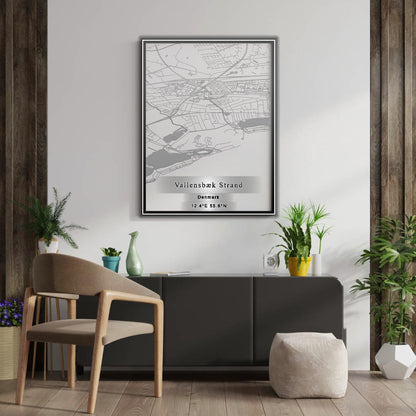 ROAD MAP OF VALLENSBÆK STRAND, DENMARK BY MAPBAKES