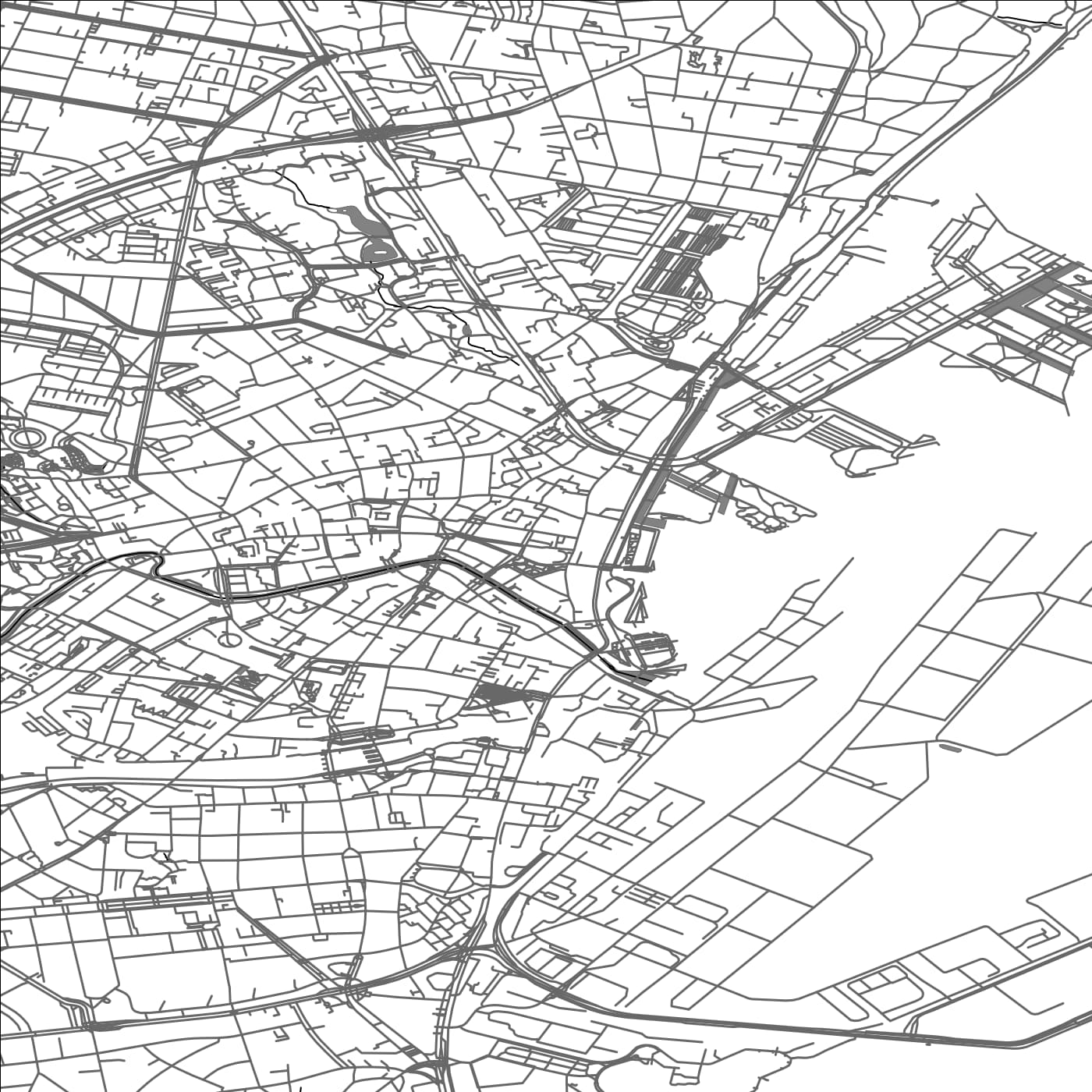 ROAD MAP OF AARHUS, DENMARK BY MAPBAKES