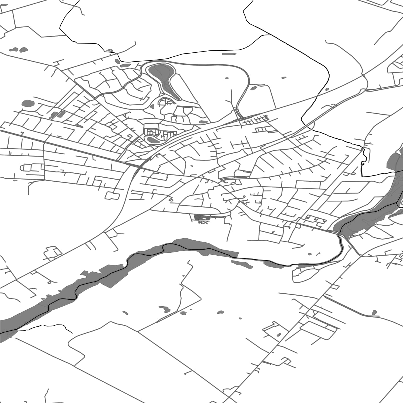 ROAD MAP OF BELLINGE, DENMARK BY MAPBAKES