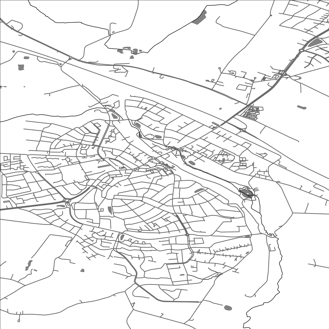 ROAD MAP OF BØRKOP, DENMARK BY MAPBAKES