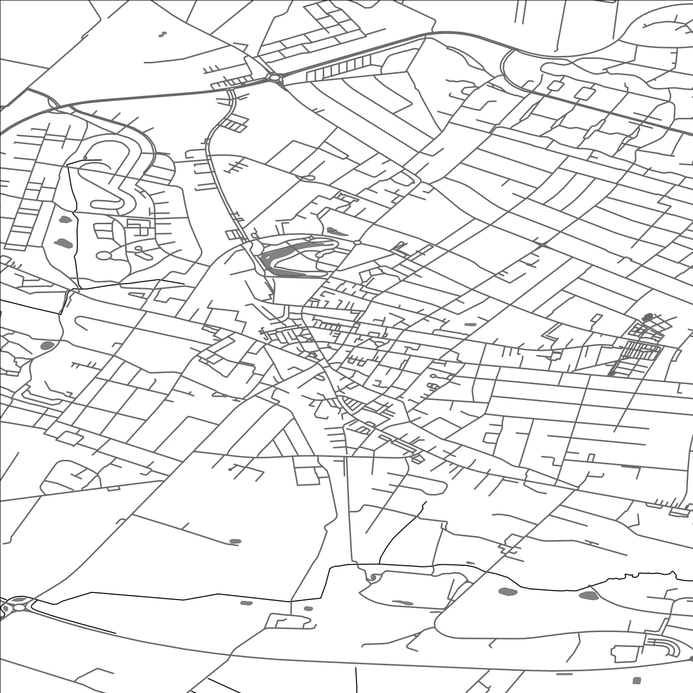 ROAD MAP OF BRØNDERSLEV, DENMARK BY MAPBAKES