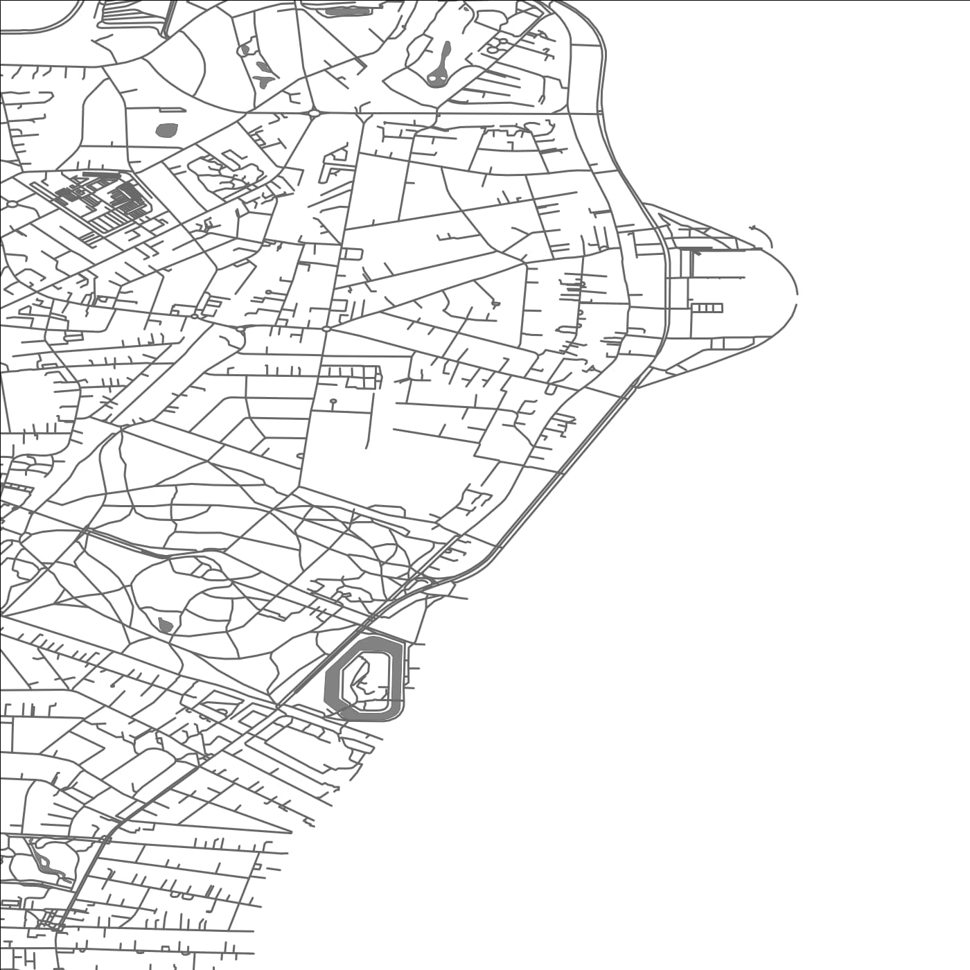 ROAD MAP OF CHARLOTTENLUND, DENMARK BY MAPBAKES