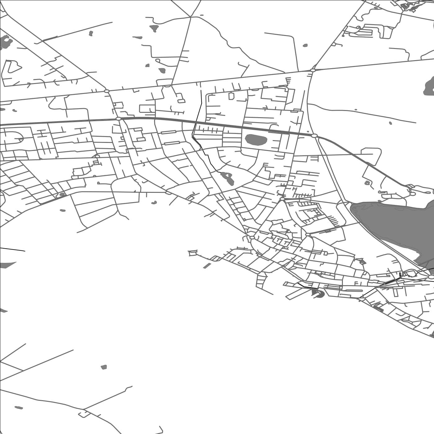 ROAD MAP OF FÅBORG, DENMARK BY MAPBAKES