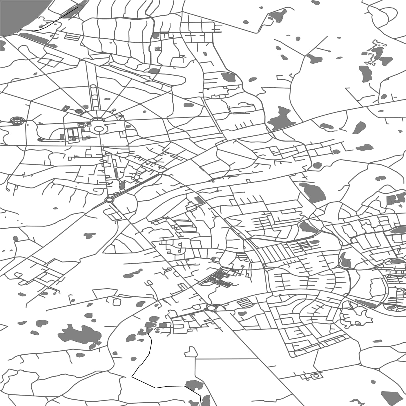 ROAD MAP OF FREDENSBORG, DENMARK BY MAPBAKES