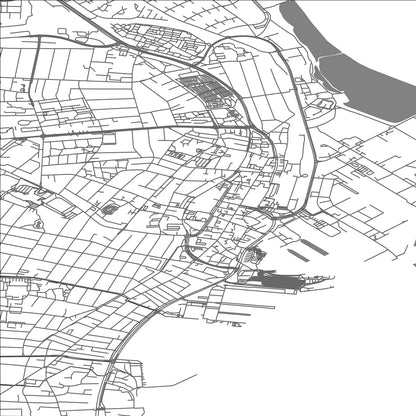 ROAD MAP OF FREDERIKSHAVN, DENMARK BY MAPBAKES