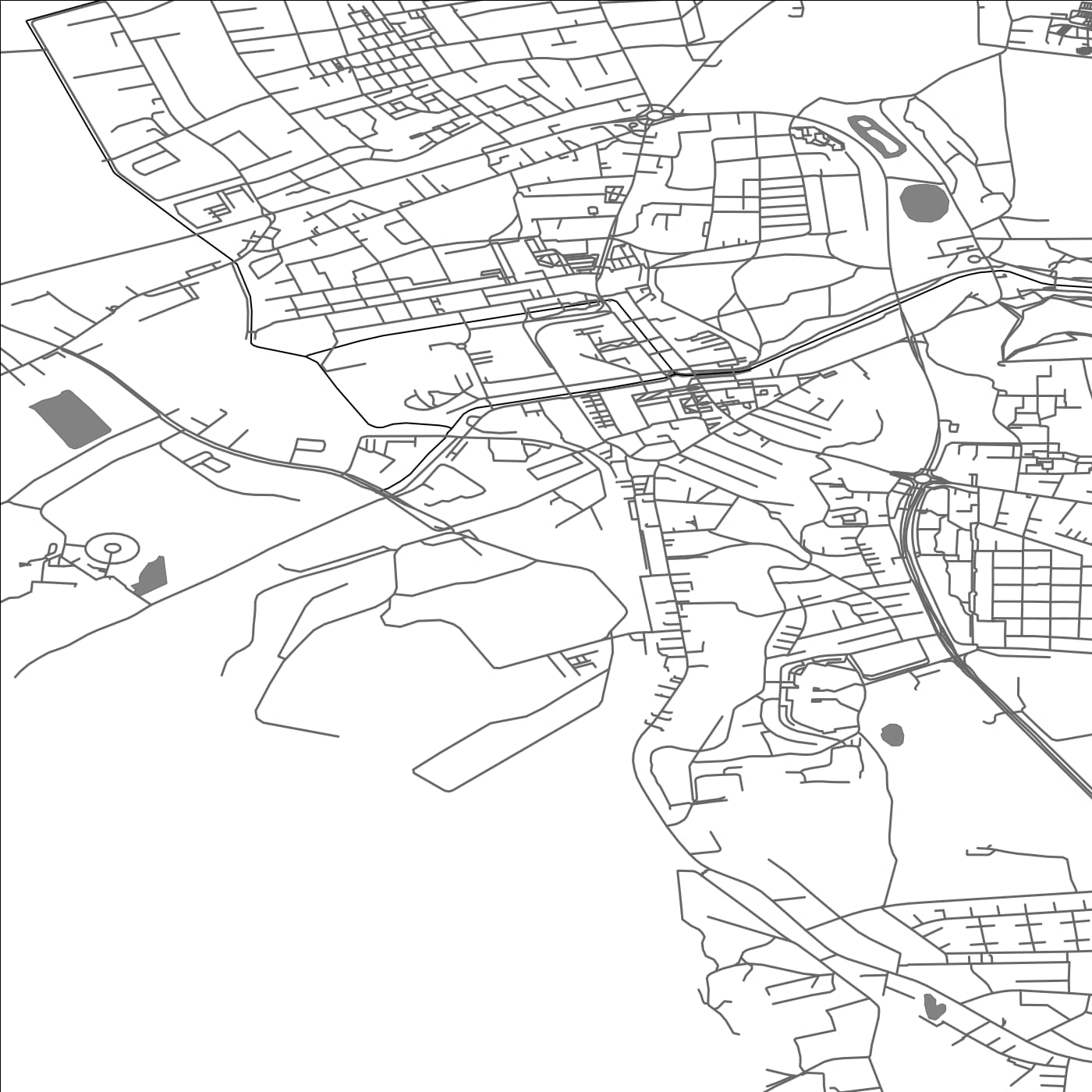 ROAD MAP OF FREDERIKSVÆRK, DENMARK BY MAPBAKES