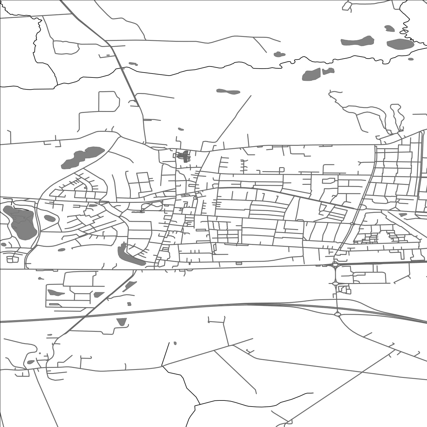 ROAD MAP OF GALTEN, DENMARK BY MAPBAKES