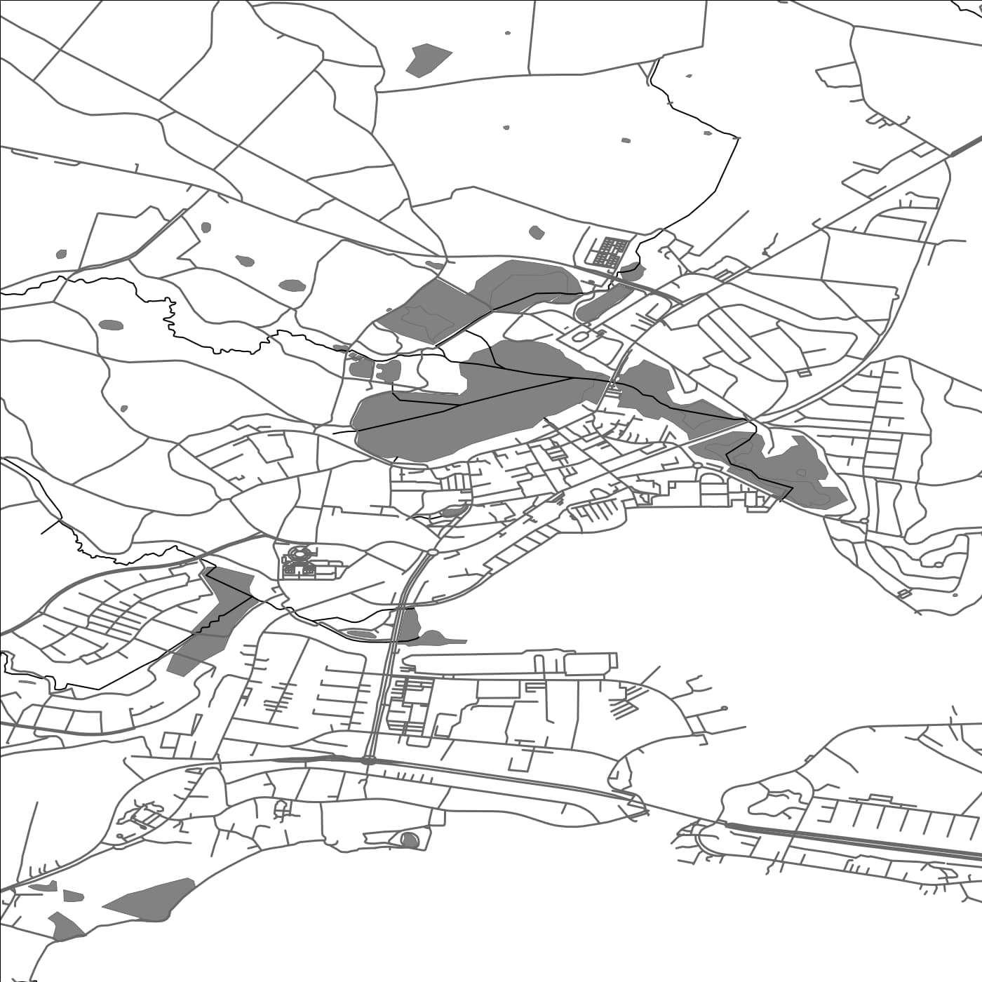 ROAD MAP OF GRÅSTEN, DENMARK BY MAPBAKES