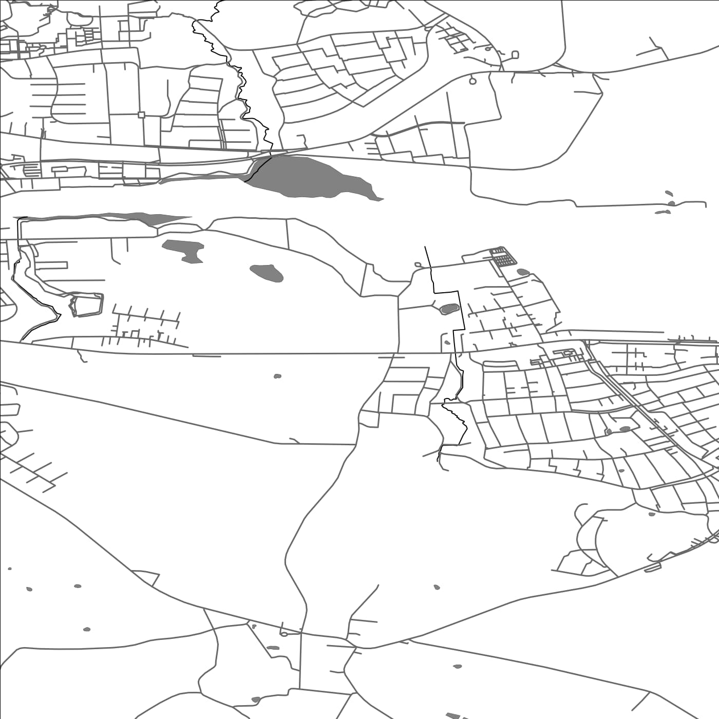 ROAD MAP OF HADERSLEV, DENMARK BY MAPBAKES