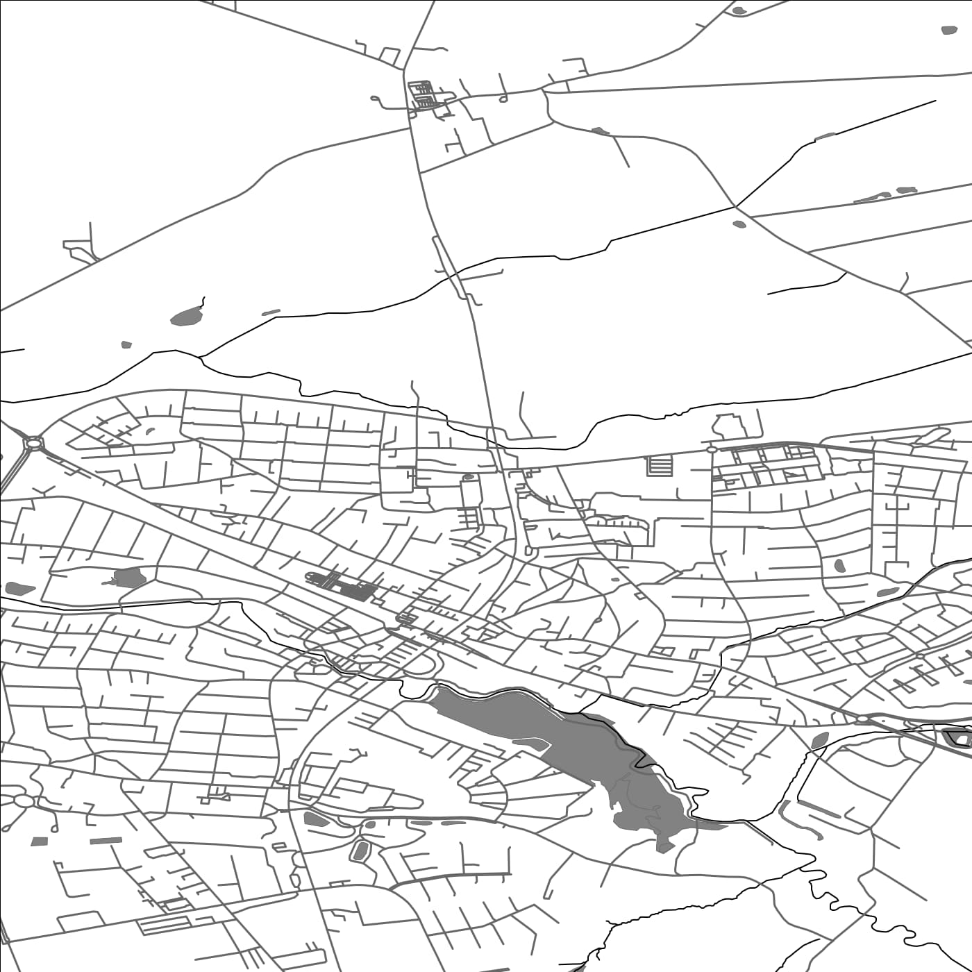 ROAD MAP OF HADSTEN, DENMARK BY MAPBAKES