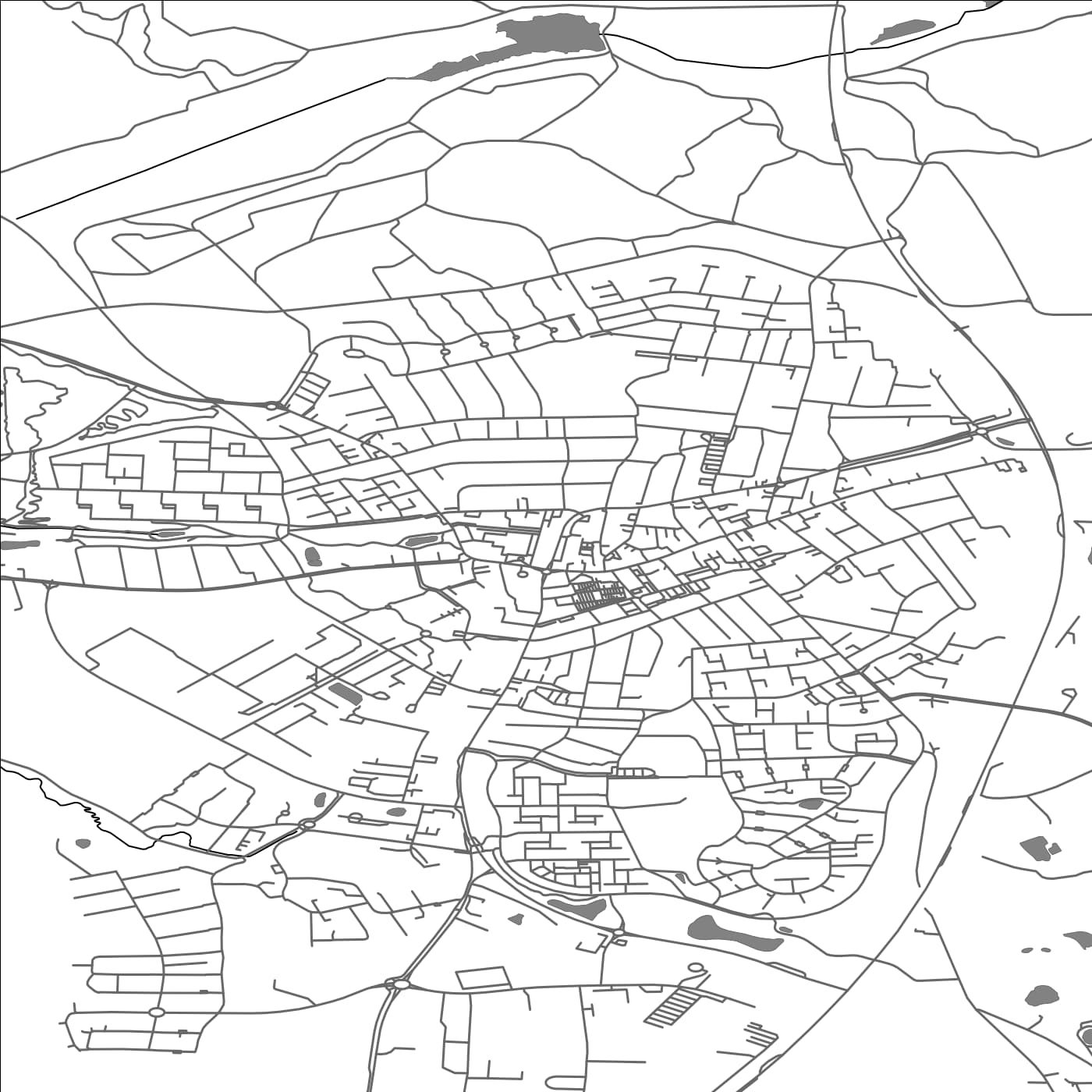 ROAD MAP OF HAMMEL, DENMARK BY MAPBAKES