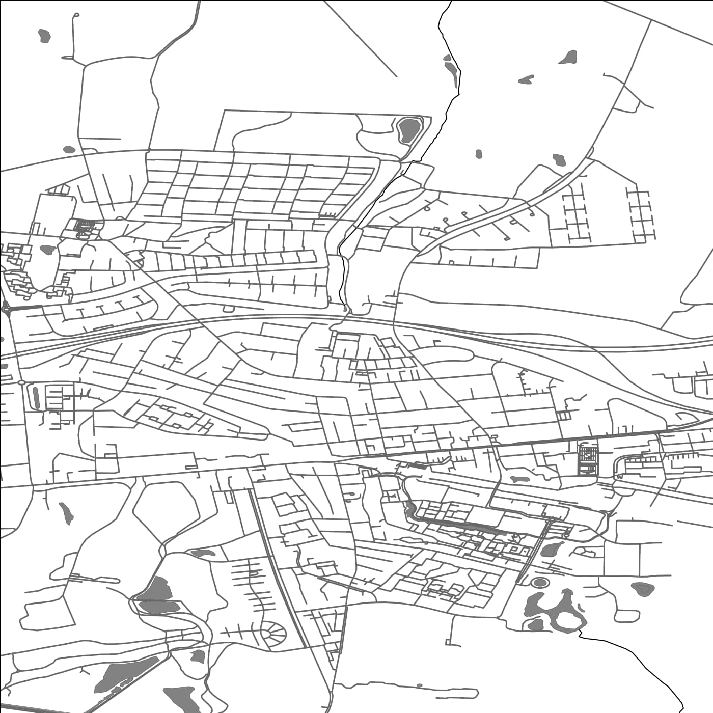 ROAD MAP OF HEDEHUSENE, DENMARK BY MAPBAKES