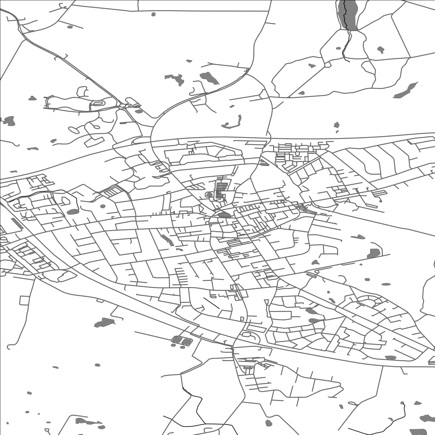 ROAD MAP OF HELSINGE, DENMARK BY MAPBAKES