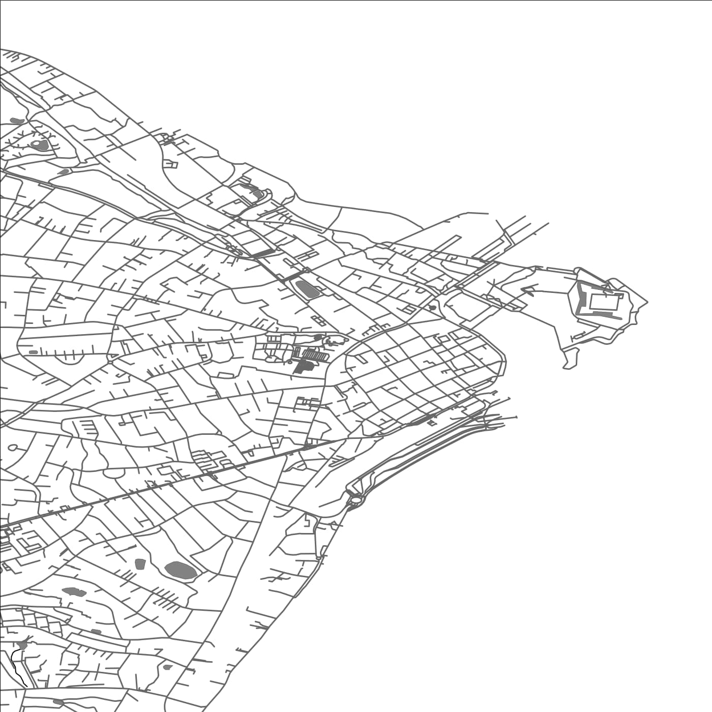 ROAD MAP OF HELSINGØR, DENMARK BY MAPBAKES