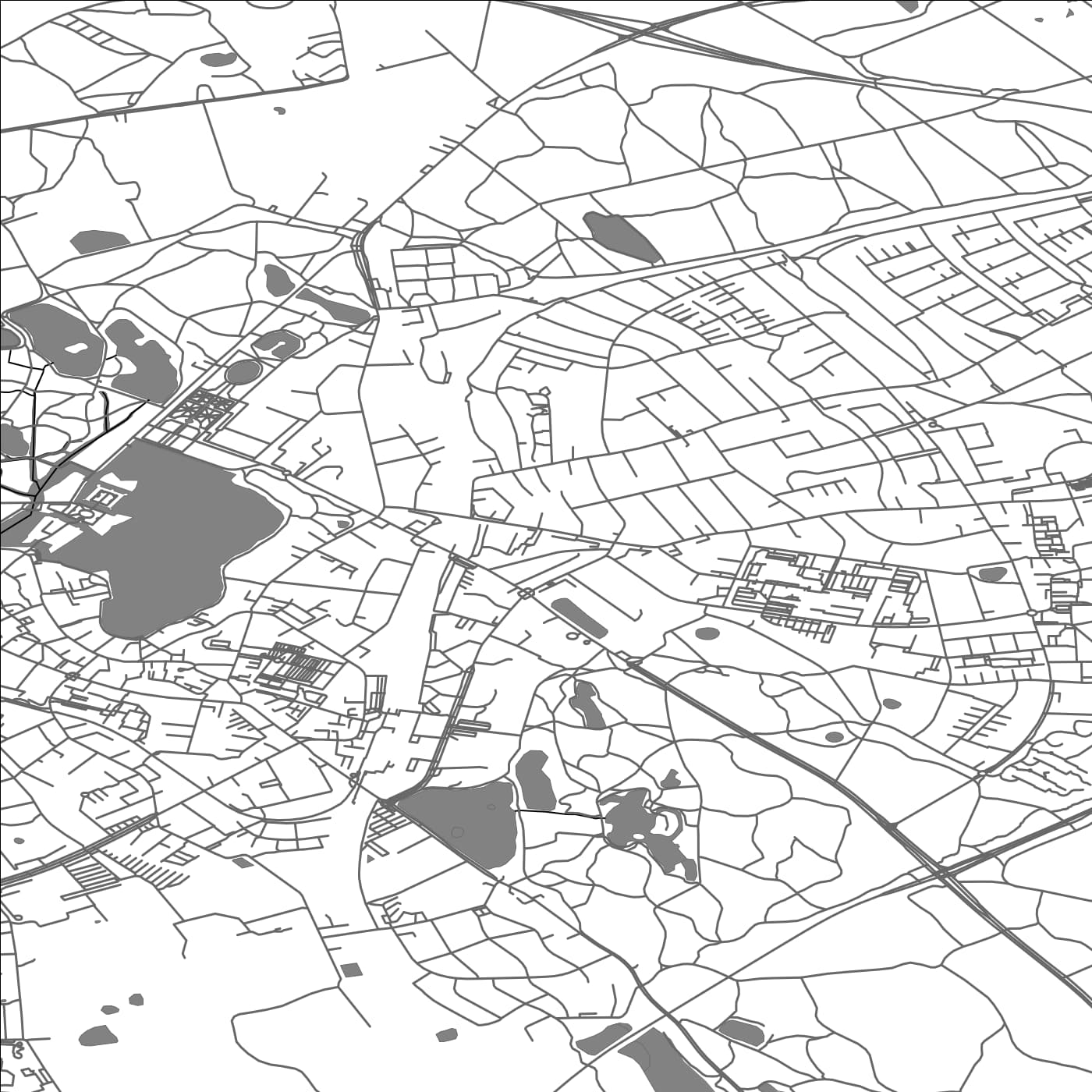 ROAD MAP OF HILLERØD, DENMARK BY MAPBAKES