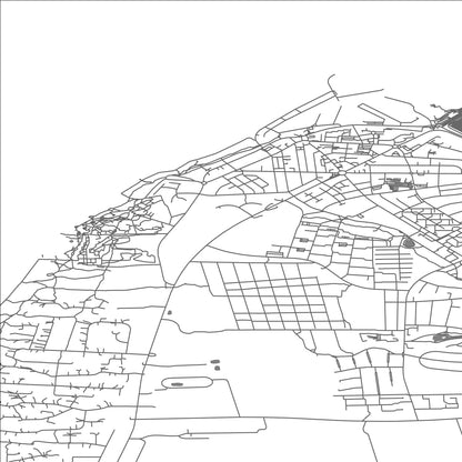 ROAD MAP OF HIRTSHALS, DENMARK BY MAPBAKES