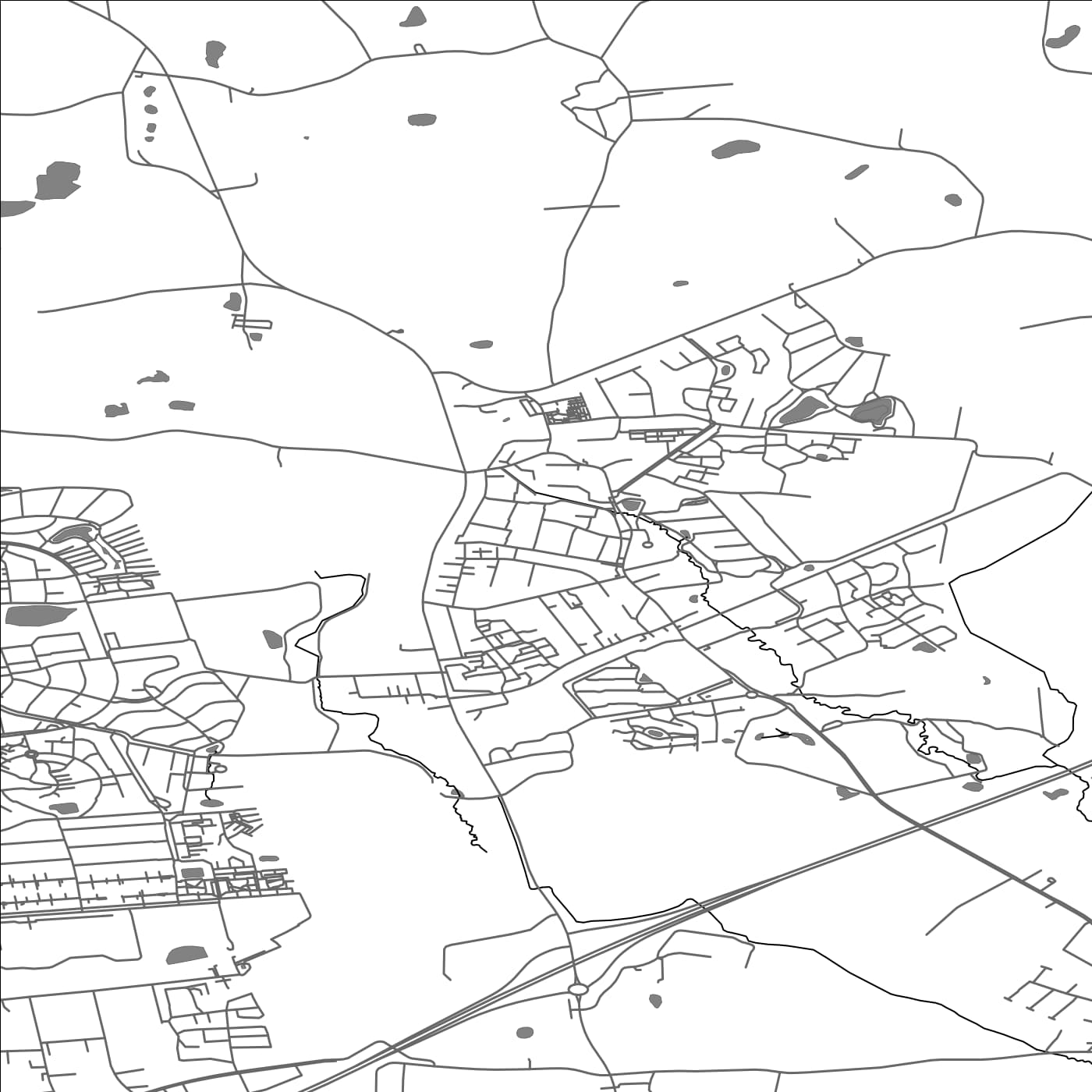 ROAD MAP OF HJORTSHØJ, DENMARK BY MAPBAKES