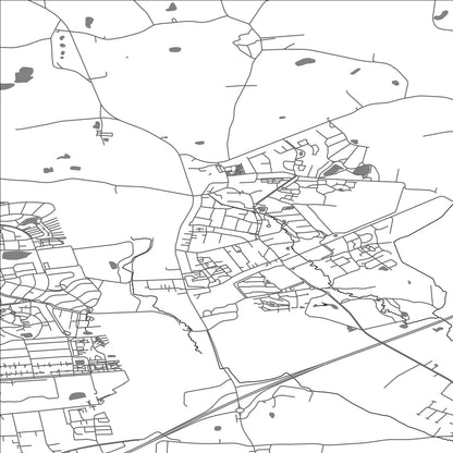 ROAD MAP OF HJORTSHØJ, DENMARK BY MAPBAKES