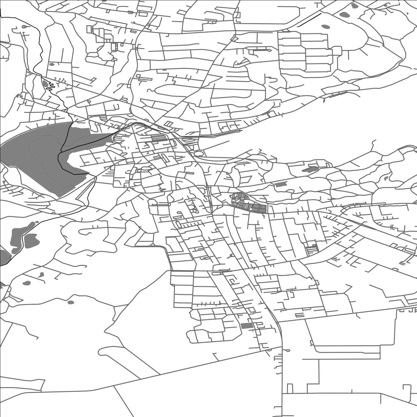 ROAD MAP OF HOBRO, DENMARK BY MAPBAKES