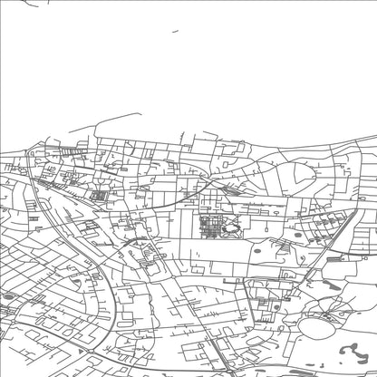 ROAD MAP OF HOLBÆK, DENMARK BY MAPBAKES