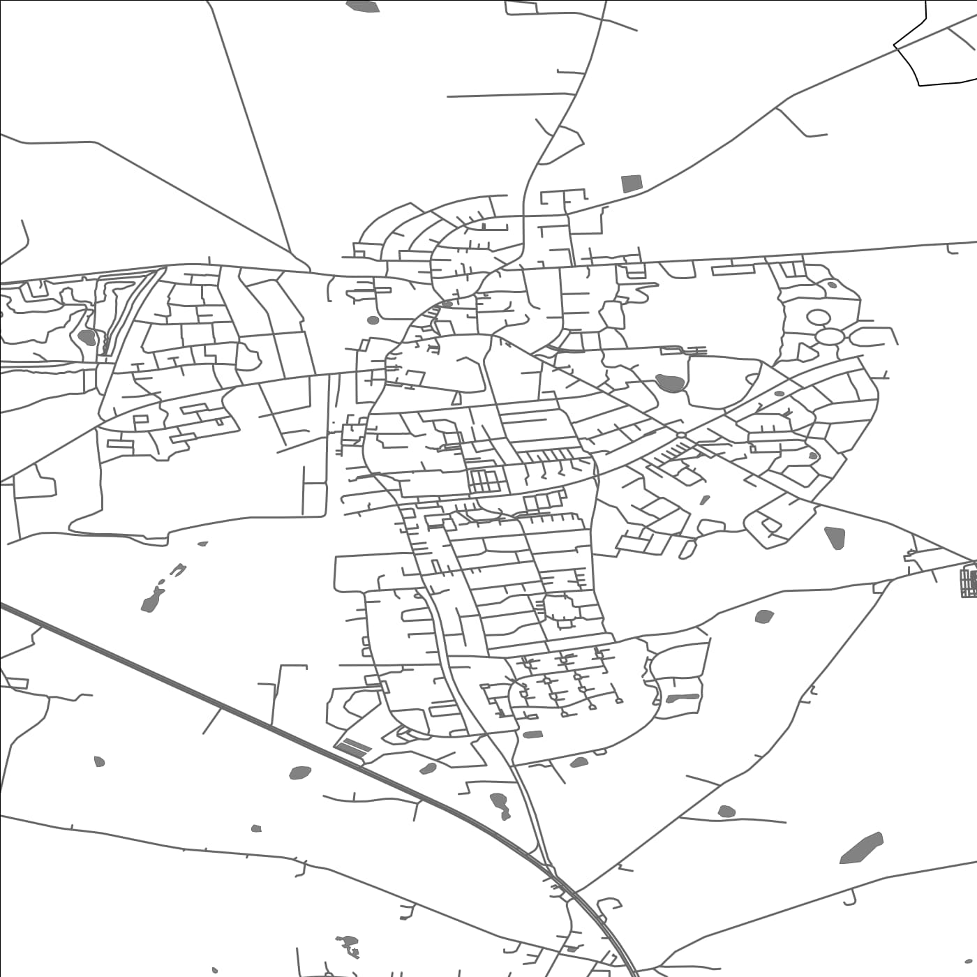 ROAD MAP OF HØNG, DENMARK BY MAPBAKES