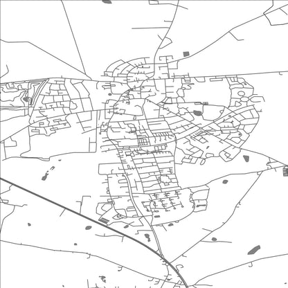 ROAD MAP OF HØNG, DENMARK BY MAPBAKES