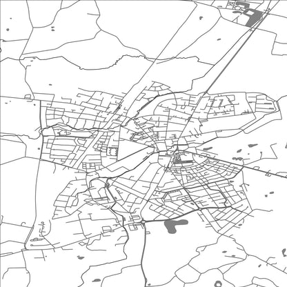 ROAD MAP OF HORNSLET, DENMARK BY MAPBAKES