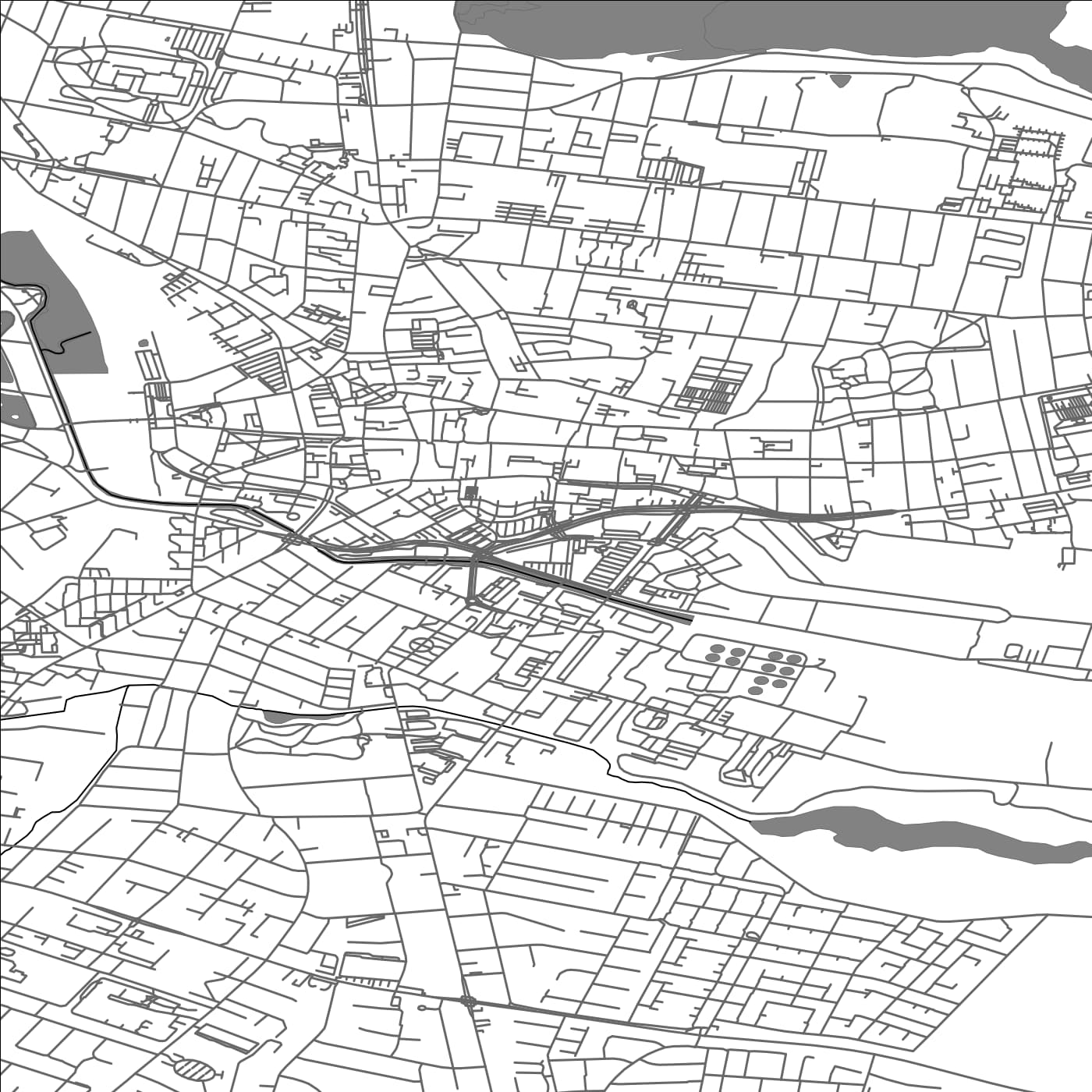 ROAD MAP OF HORSENS, DENMARK BY MAPBAKES