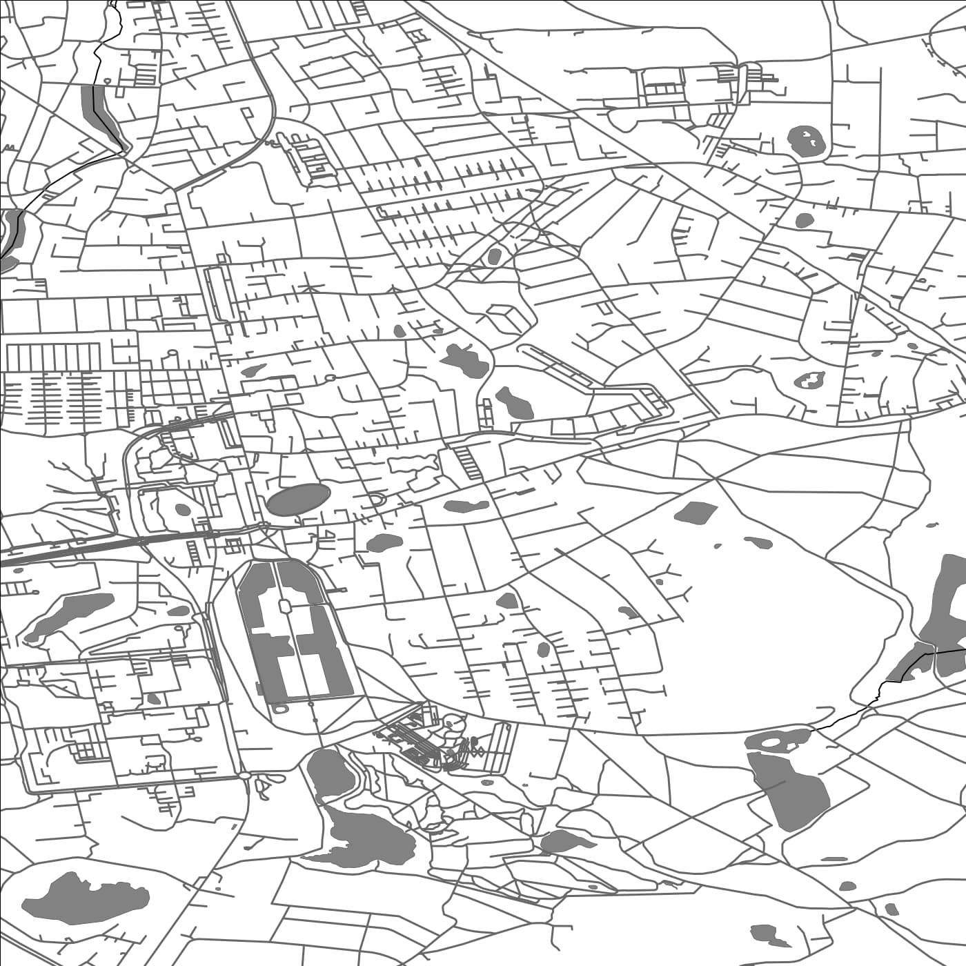 ROAD MAP OF HØRSHOLM, DENMARK BY MAPBAKES