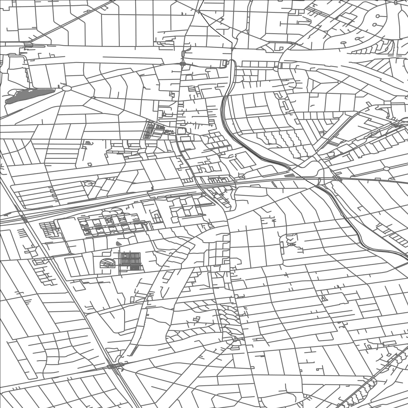 ROAD MAP OF HVIDOVRE, DENMARK BY MAPBAKES