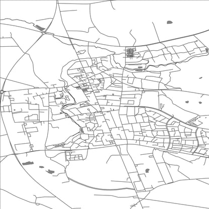 ROAD MAP OF KJELLERUP, DENMARK BY MAPBAKES