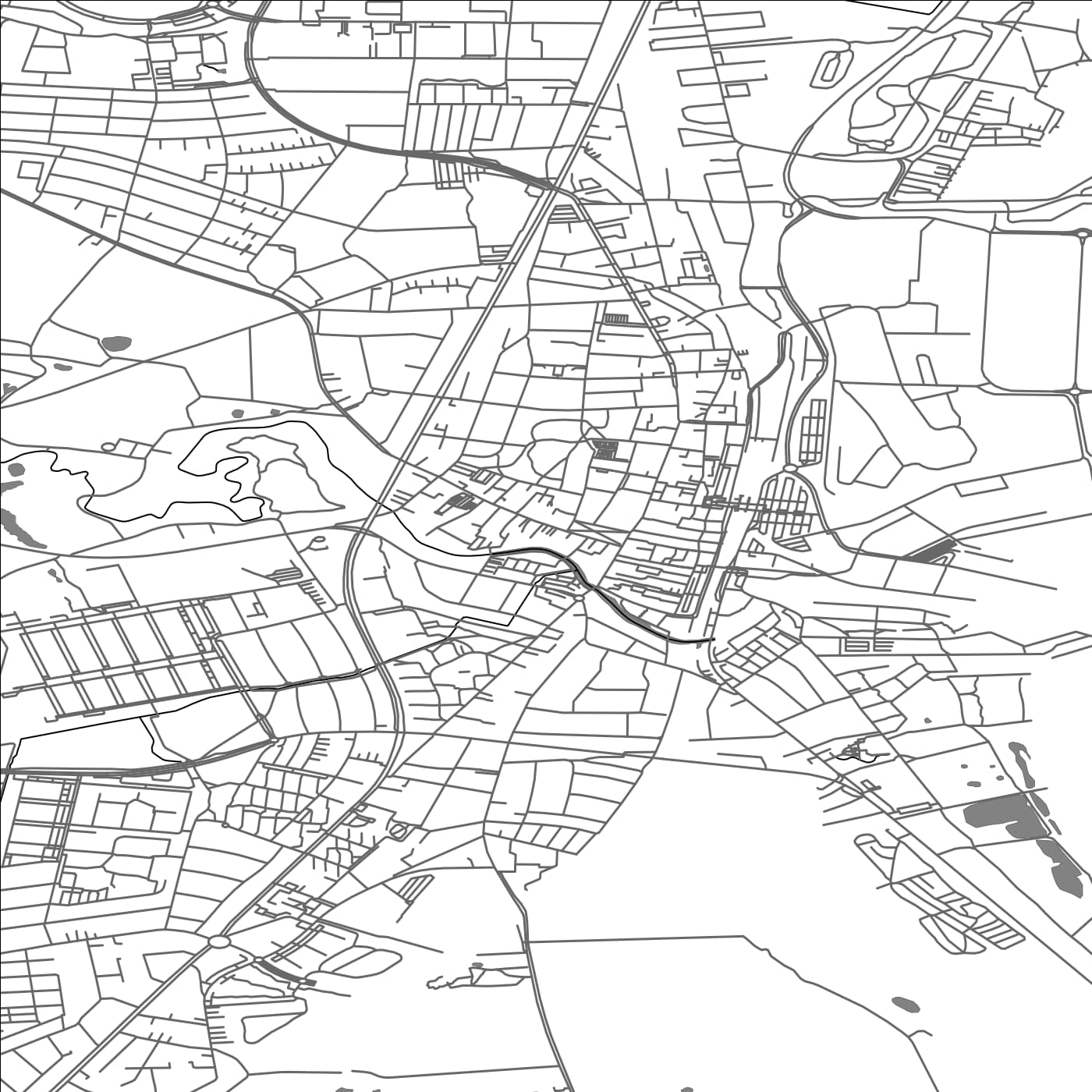 ROAD MAP OF KØGE, DENMARK BY MAPBAKES