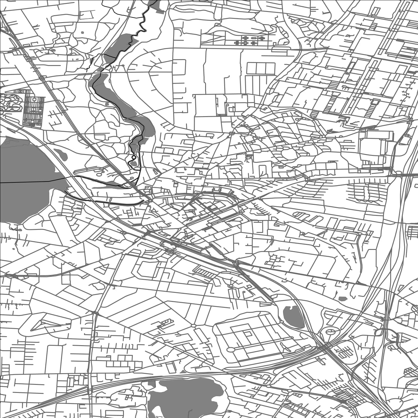 ROAD MAP OF KONGENS LYNGBY, DENMARK BY MAPBAKES