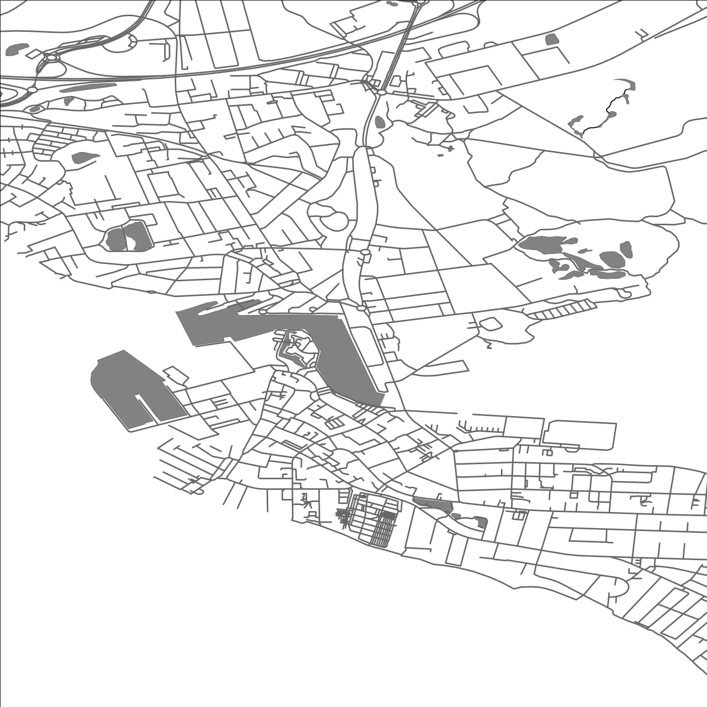 ROAD MAP OF KORSØR, DENMARK BY MAPBAKES