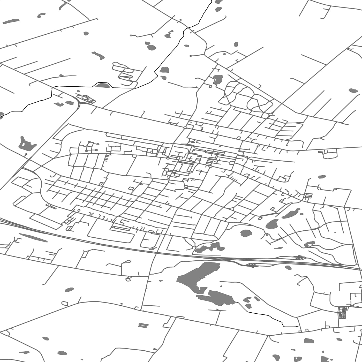 ROAD MAP OF LANGESKOV, DENMARK BY MAPBAKES