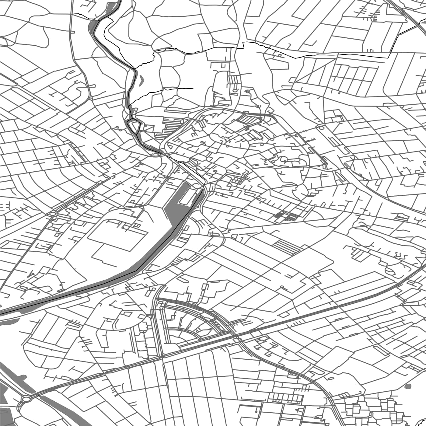 ROAD MAP OF NÆSTVED, DENMARK BY MAPBAKES