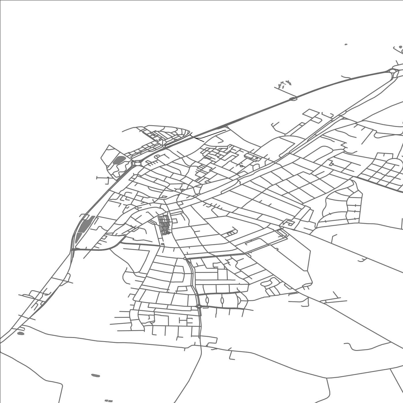 ROAD MAP OF NIBE, DENMARK BY MAPBAKES