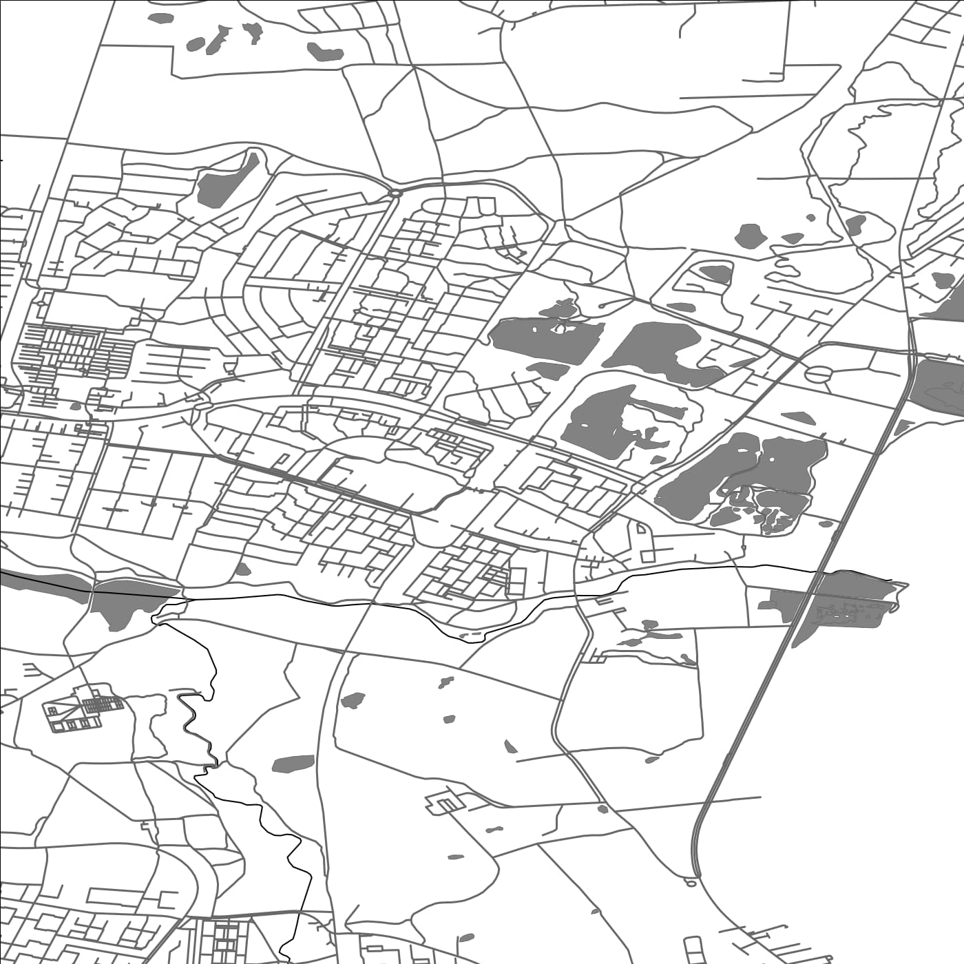 ROAD MAP OF NIVÅ, DENMARK BY MAPBAKES