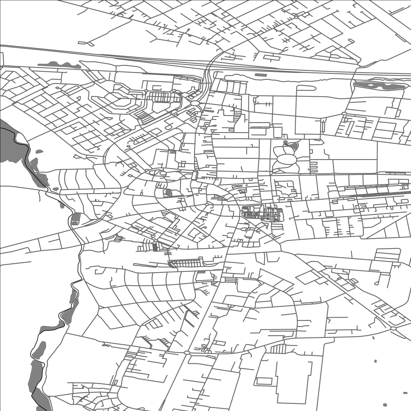 ROAD MAP OF RINGSTED, DENMARK BY MAPBAKES