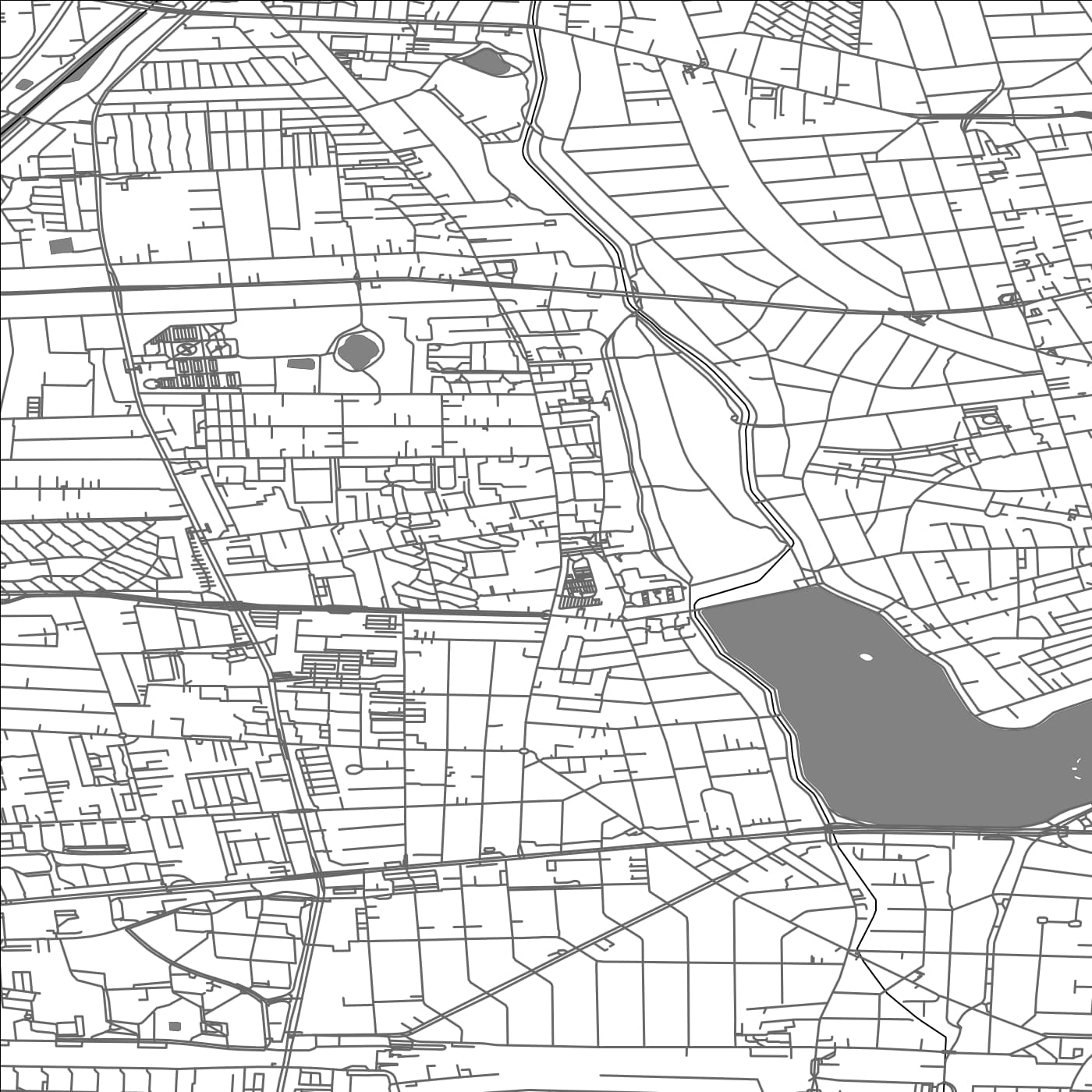 ROAD MAP OF RØDOVRE, DENMARK BY MAPBAKES