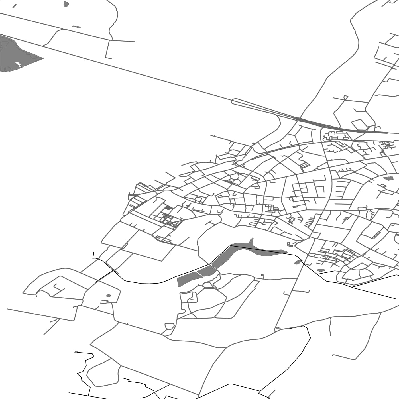 ROAD MAP OF RUDKØBING, DENMARK BY MAPBAKES