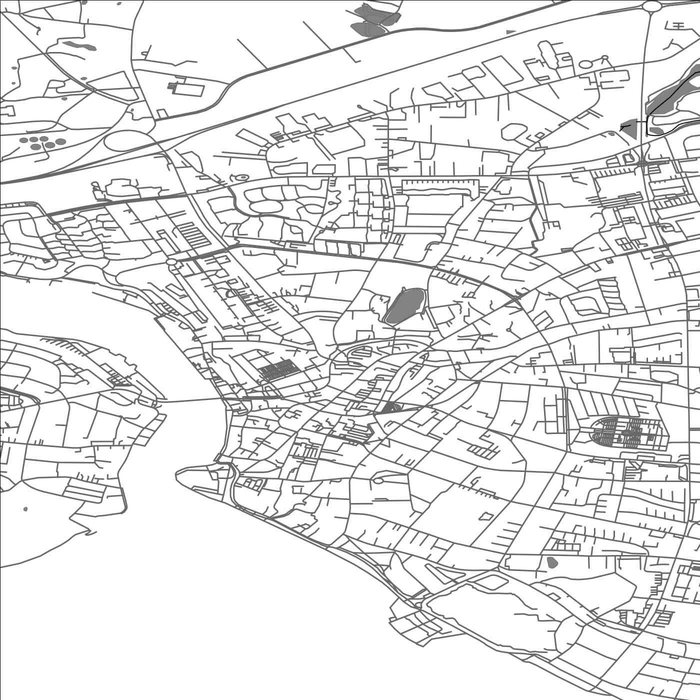 ROAD MAP OF SØNDERBORG, DENMARK BY MAPBAKES