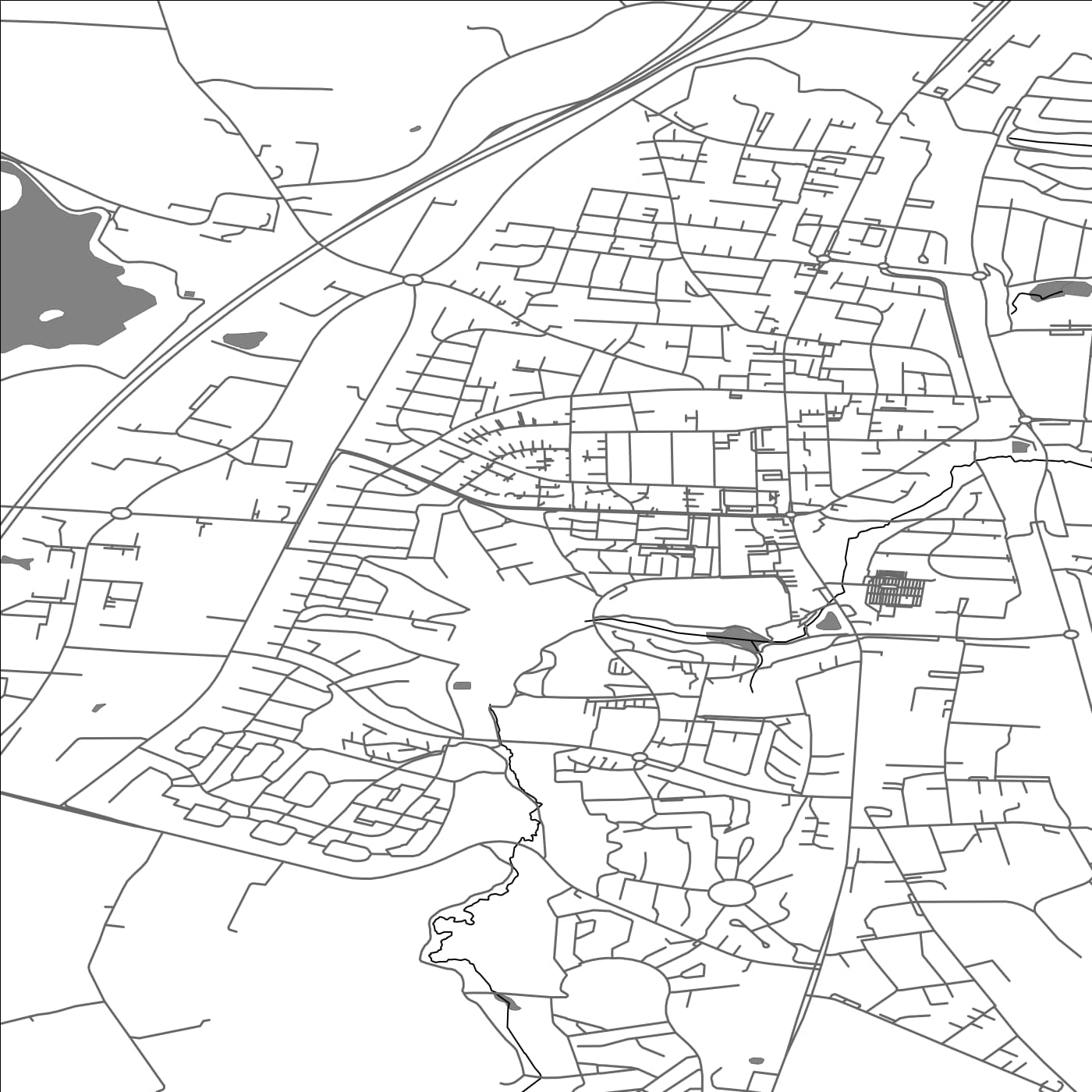 ROAD MAP OF STØVRING, DENMARK BY MAPBAKES