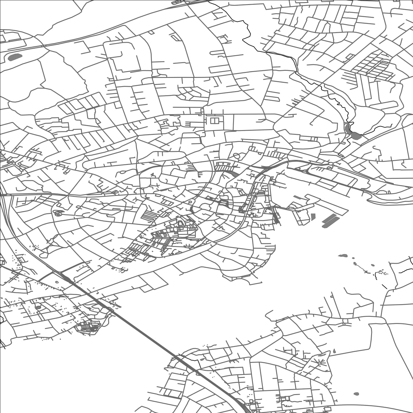 ROAD MAP OF SVENDBORG, DENMARK BY MAPBAKES