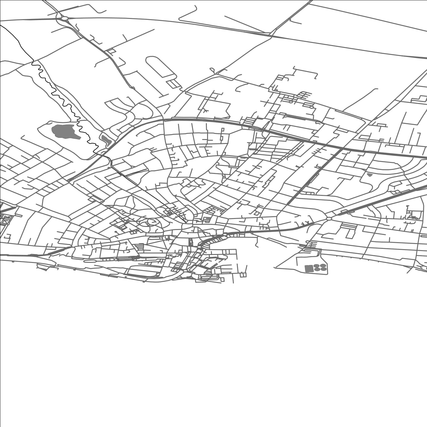 ROAD MAP OF THISTED, DENMARK BY MAPBAKES