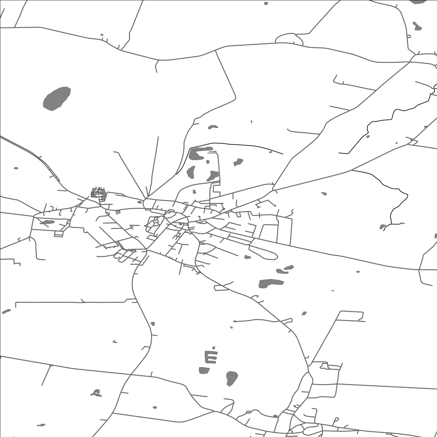 ROAD MAP OF TRANEBJERG, DENMARK BY MAPBAKES