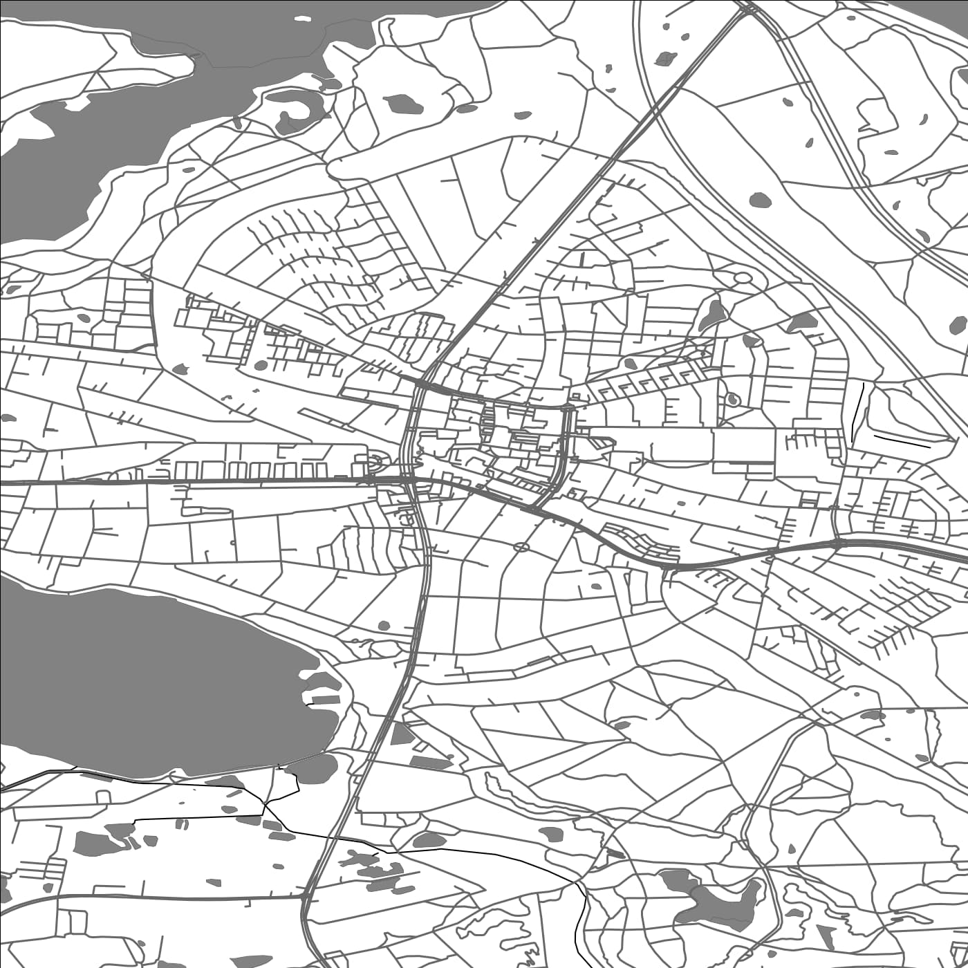 ROAD MAP OF VÆRLØSE, DENMARK BY MAPBAKES