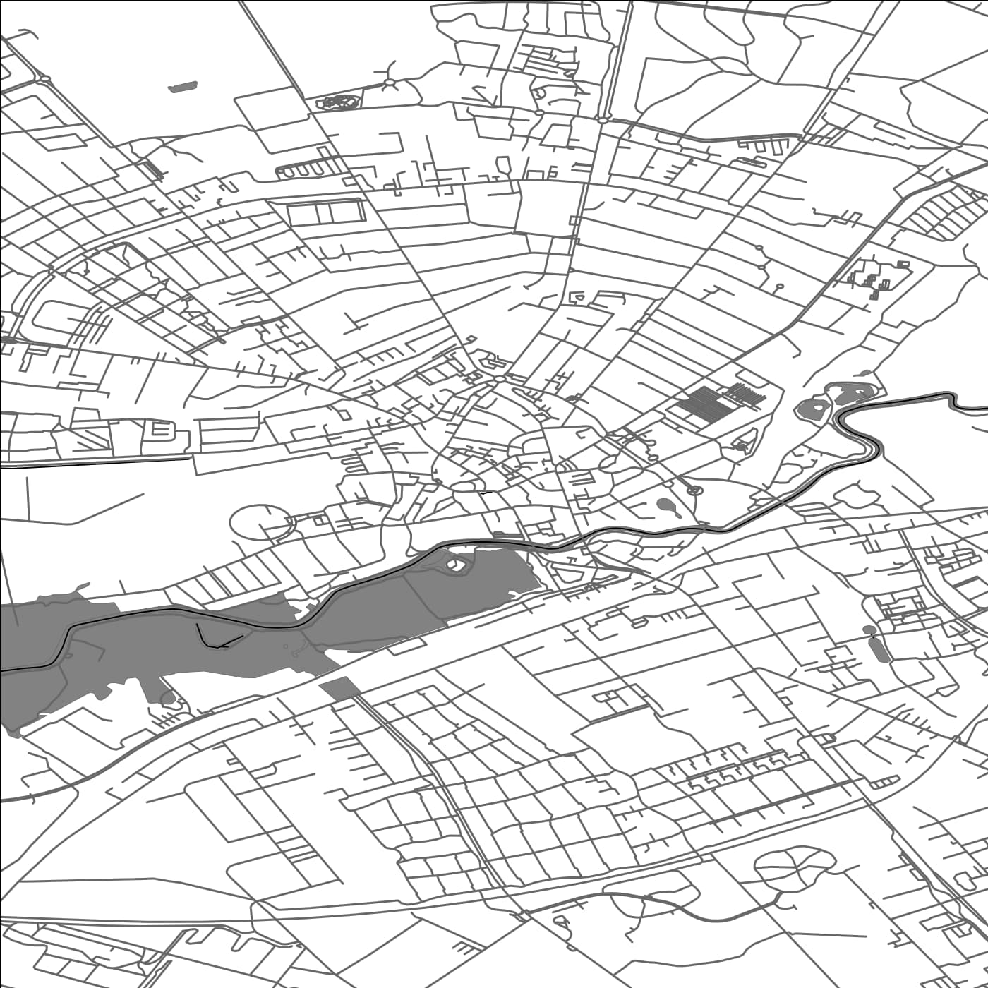 ROAD MAP OF VARDE, DENMARK BY MAPBAKES