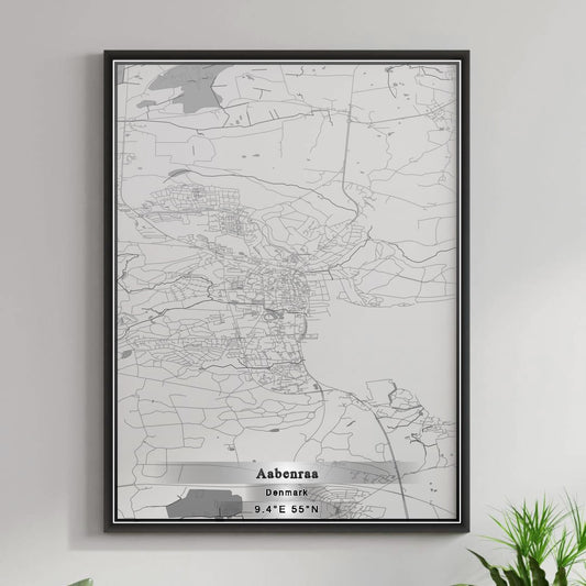 ROAD MAP OF AABENRAA, DENMARK BY MAPBAKES