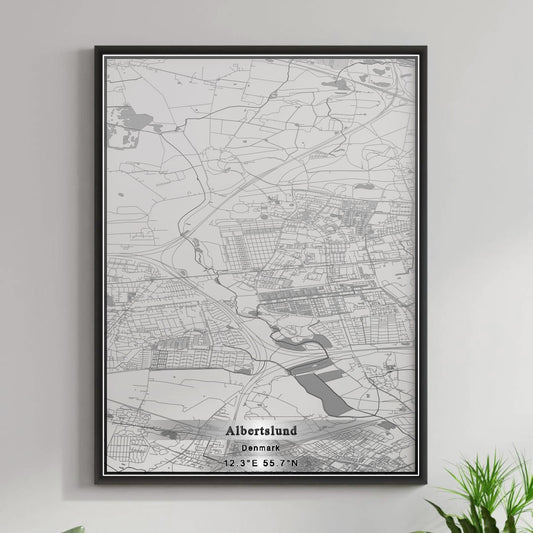 ROAD MAP OF ALBERTSLUND, DENMARK BY MAPBAKES